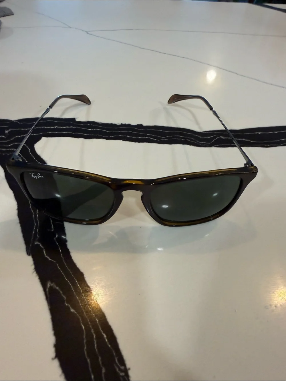Ray-Ban Chris Sunglasses Matte Havana Brown Gradient Lenses